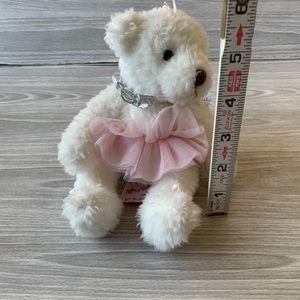 RUSS GISELLE THE WHITE BALLERINA TEDDY BEAR 8" Plush STUFFED ANIMAL Toy.